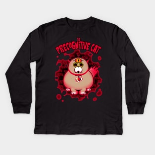 The precognitive cat! Kids Long Sleeve T-Shirt